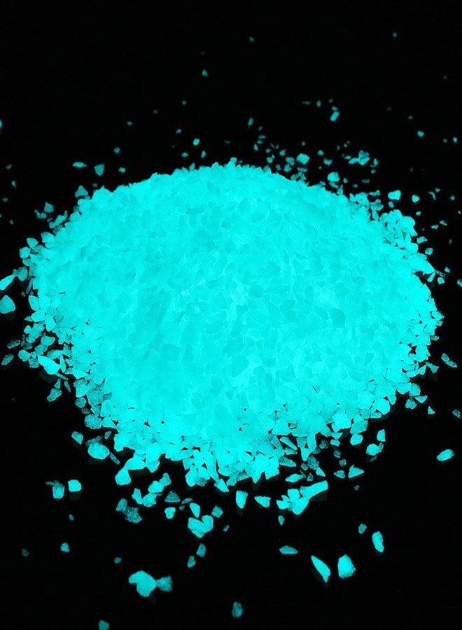 Shiny Stone Glow in The Dark Gravel Stones Rocks, Aquarium Gravel, Glow Rocks Stones,Decorative Rocks for Fish Tank Aquarium Garden Planter Landscape Decoration,280g/10oz (3-5mm, Aqua) - Image 2